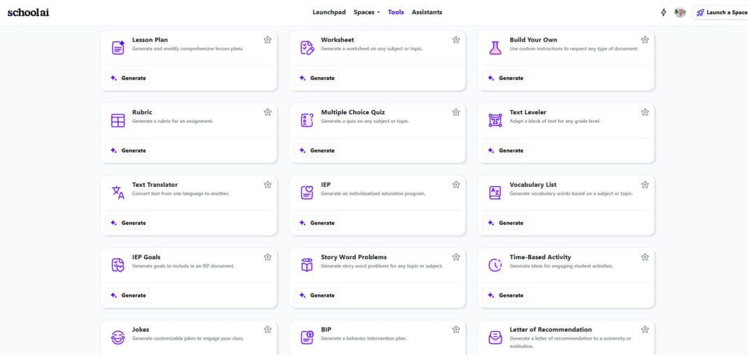 SchoolAI öğretmen araçları